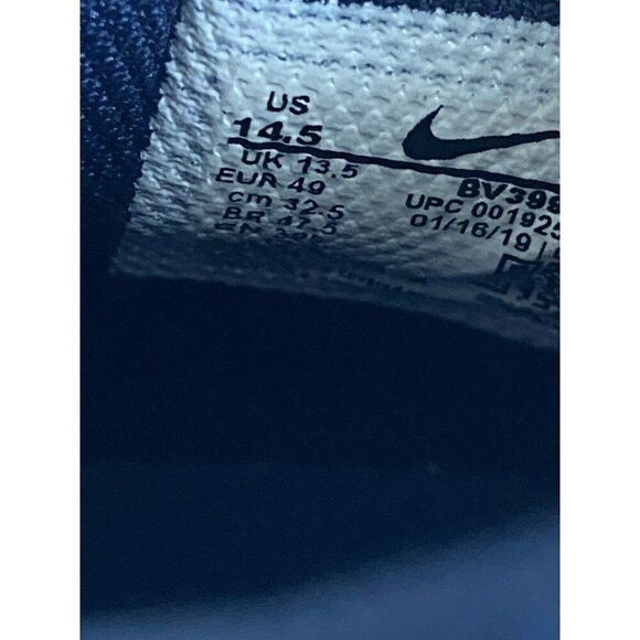 Nike Alpha Menace Turf Low Football Cleats BV3997-100 White Blue Men’s Sz 14.5 - Picture 12 of 12